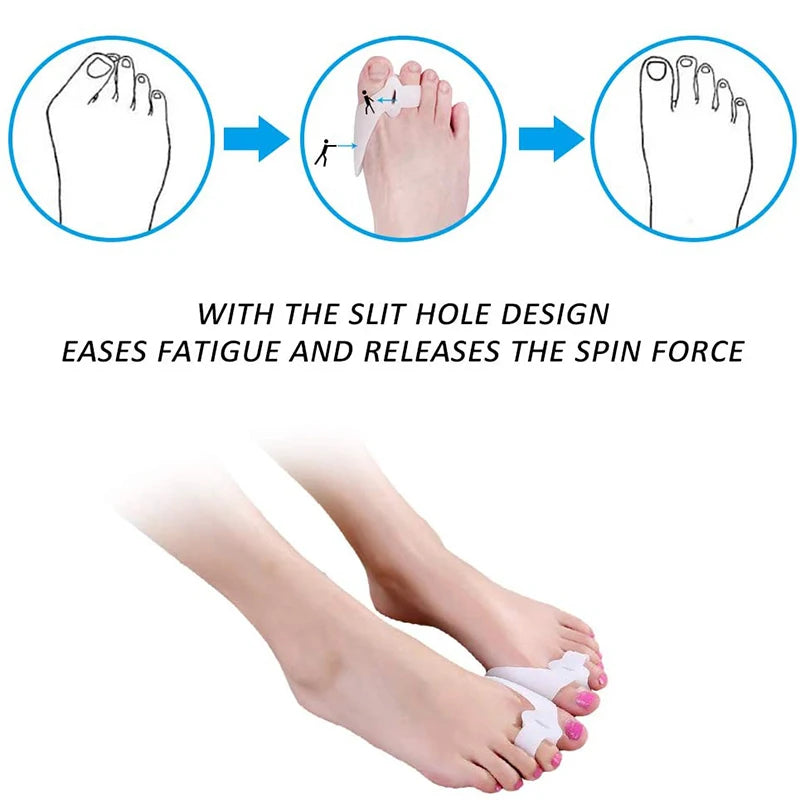 1 Pair Silicone Toe Corrector Instantly Improve Foot Health and Comfort with Hallux Valgus Buffer Toe Separator