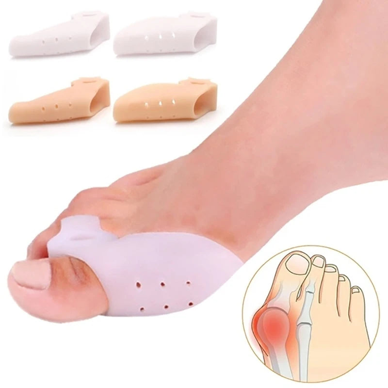 1 Pair Silicone Toe Corrector Instantly Improve Foot Health and Comfort with Hallux Valgus Buffer Toe Separator