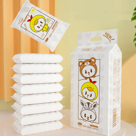 9 packs of 63 tablets Mini wipes for portable pouch Hand and Mouth wipes Extractable student cleaning wipes