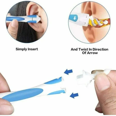 Spiral Ear Cleaner Silicon Spoon Set Soft for Personal Wax Remover Cleaning Beauty Health Care Scoop Tools