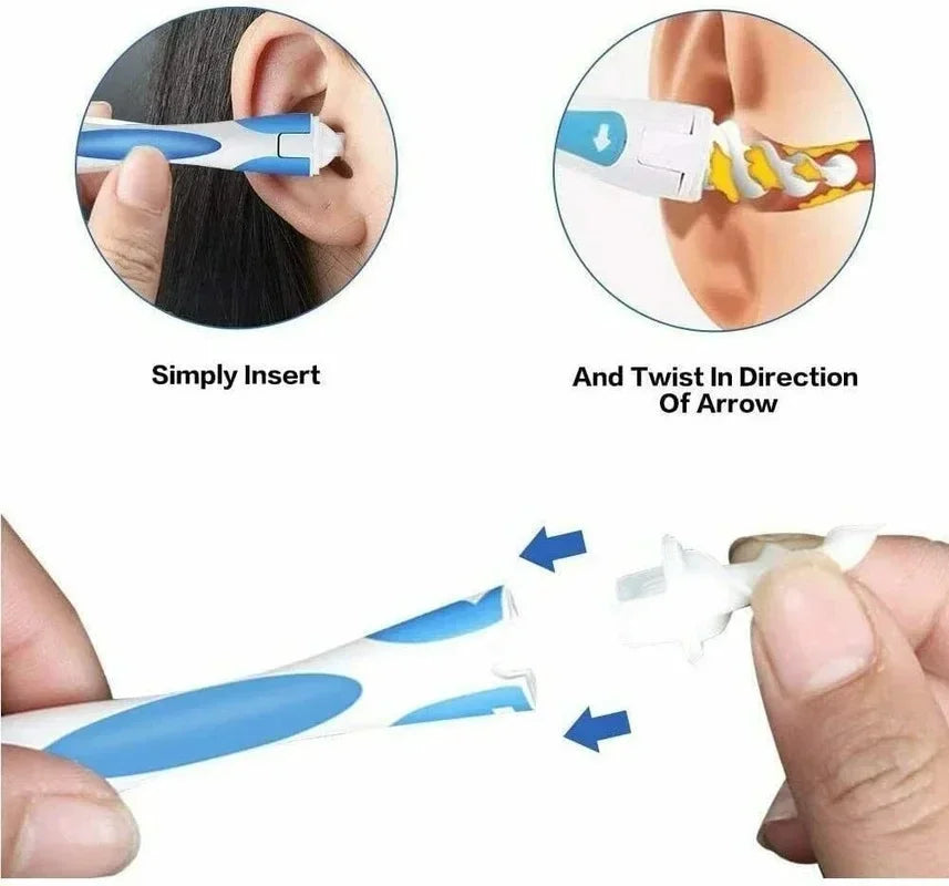 Spiral Ear Cleaner Silicon Spoon Set Soft for Personal Wax Remover Cleaning Beauty Health Care Scoop Tools